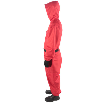 Red Hooded Jumpsuit