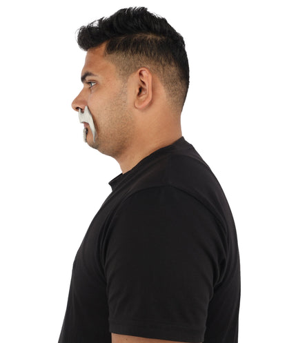 HPO Adult Men’s Bold Horseshoe Mustache with Chin Beard Set – Multiple Color Options - Flame-retardant Synthetic Fiber Fake Facial Hair | Ideal for Halloween Parties, Cowboy, Police Roleplay and Themed Events