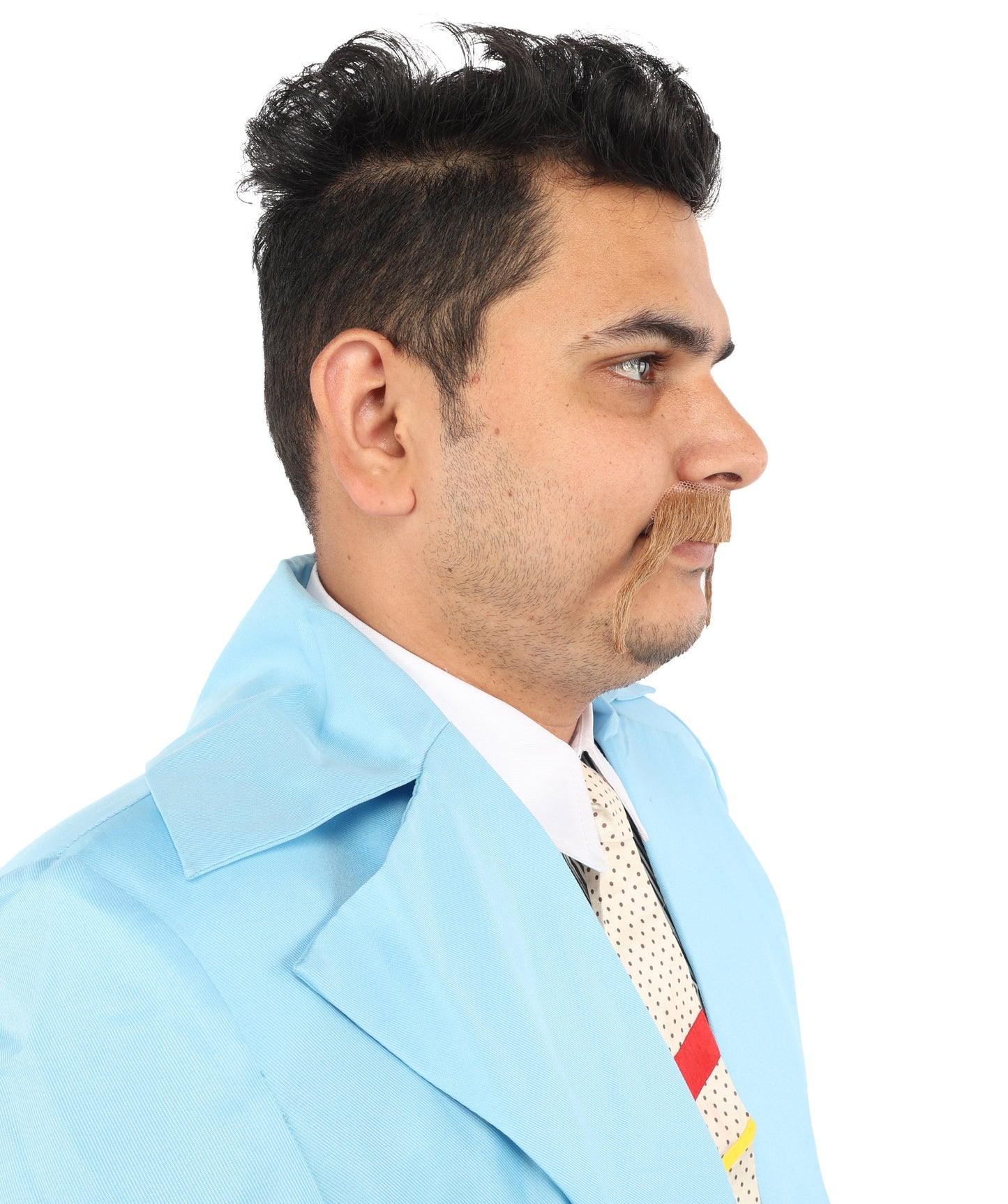 HPO  Men's Fake Human Hair Walrus Mustache | Brown Color