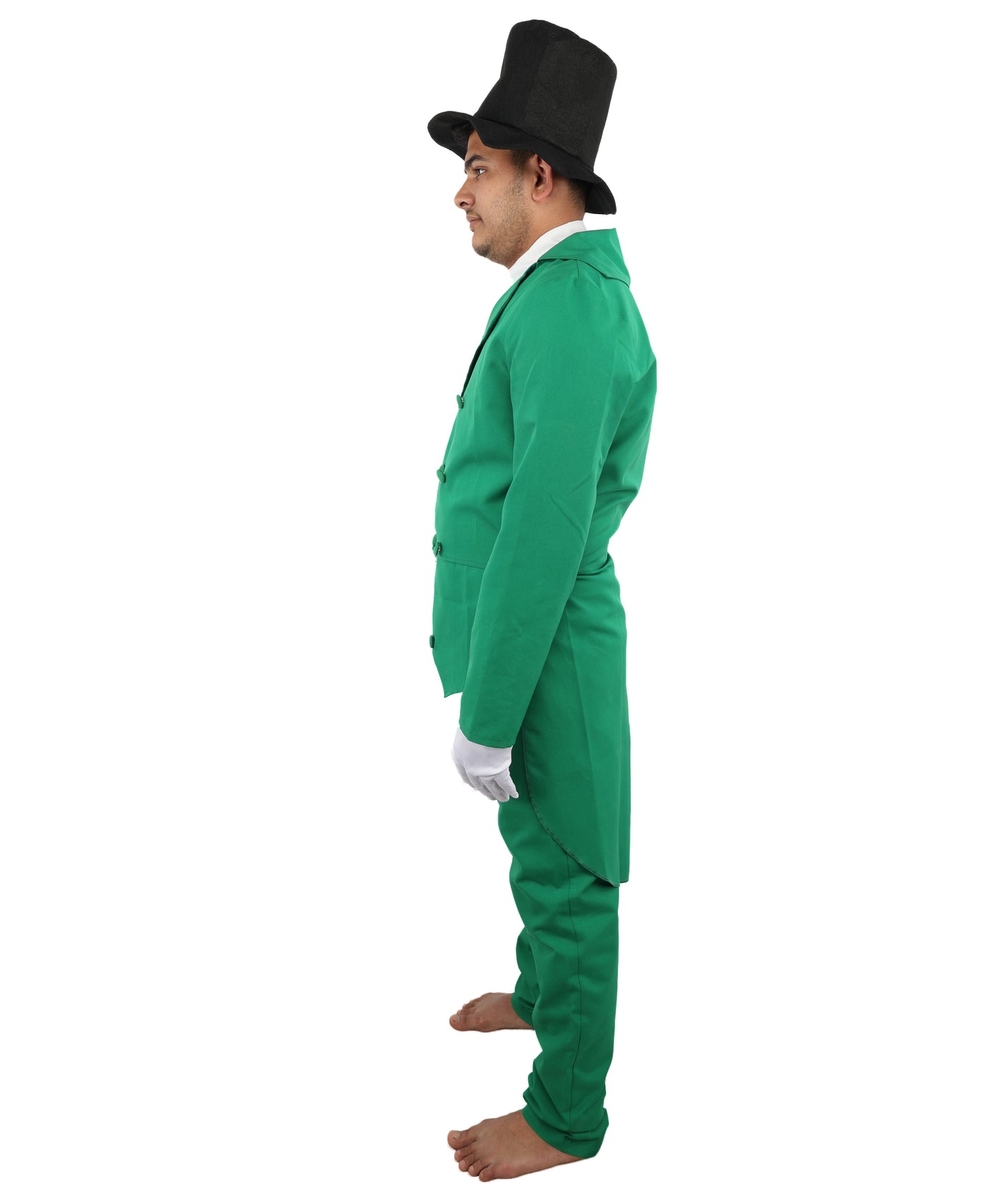 HPO Men's Holiday Gentleman Costume | Structured Poplin Suit Featuring Double Breasted Jacket and Vest | Versatile for Stage Shows, Christmas Parties, and Vintage Events