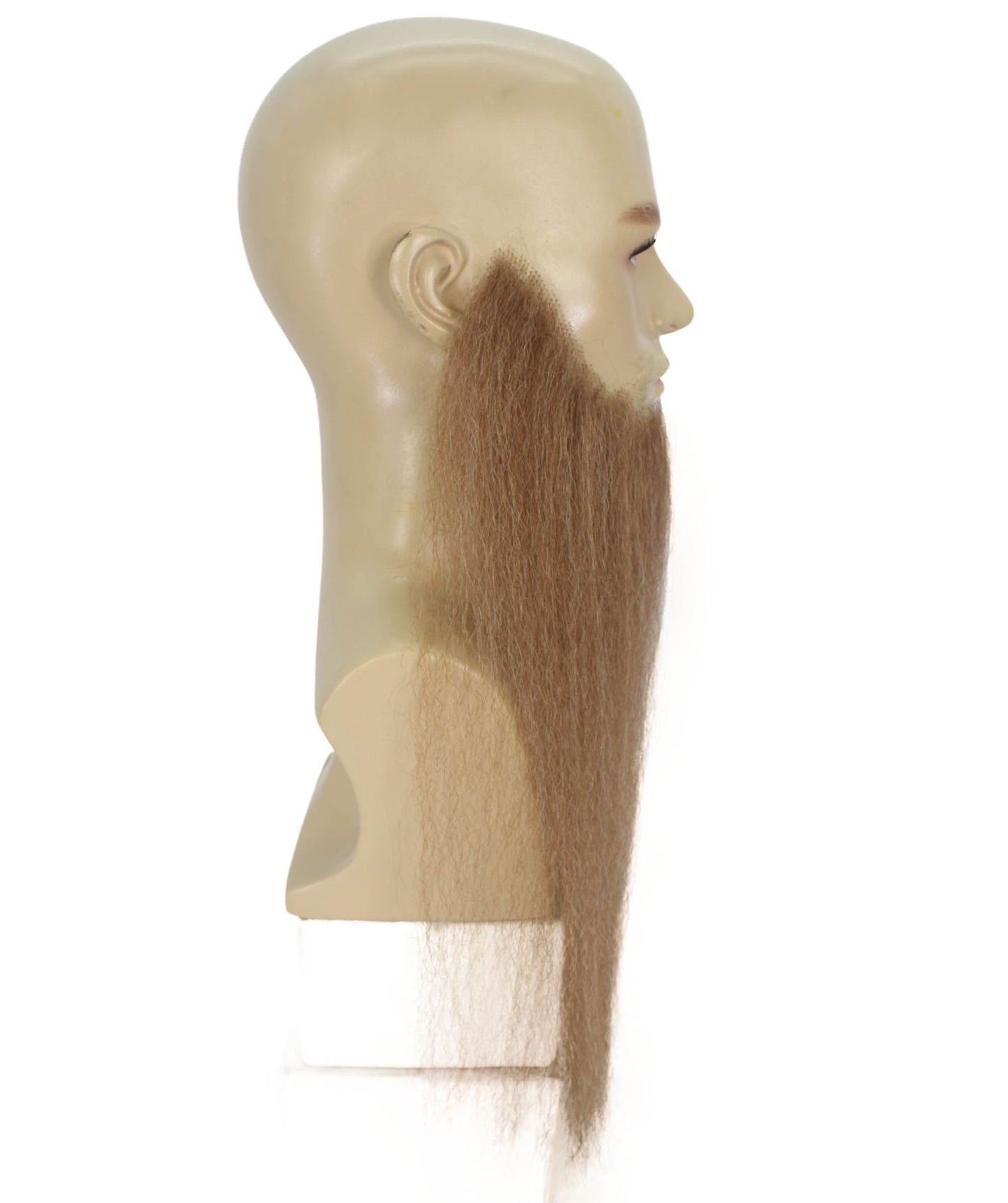 Men's Chin Curtain Style Long Beard Set | Brown Fancy