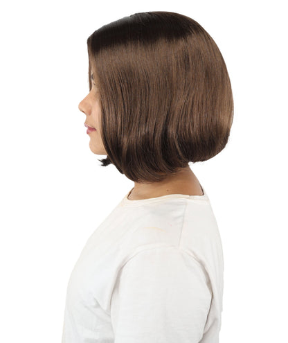 Adult Women's Two-Tone Bob Wig | Multiple Color Options | Short Straight Blunt Cut Inspired by American Pop Artist Look | Natural Hairline for Halloween and Cosplay
