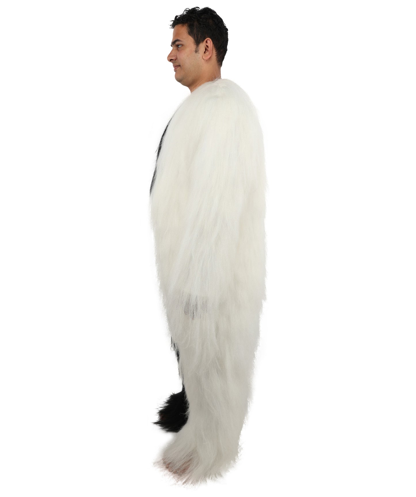 HPO  Extreme Hairy Person Two Part Costume, Mask and Bundle Set - Full-Body Hair Suit Extra-Long Costume Wig for Halloween, Cosplay & Parties - Multiple Color Options