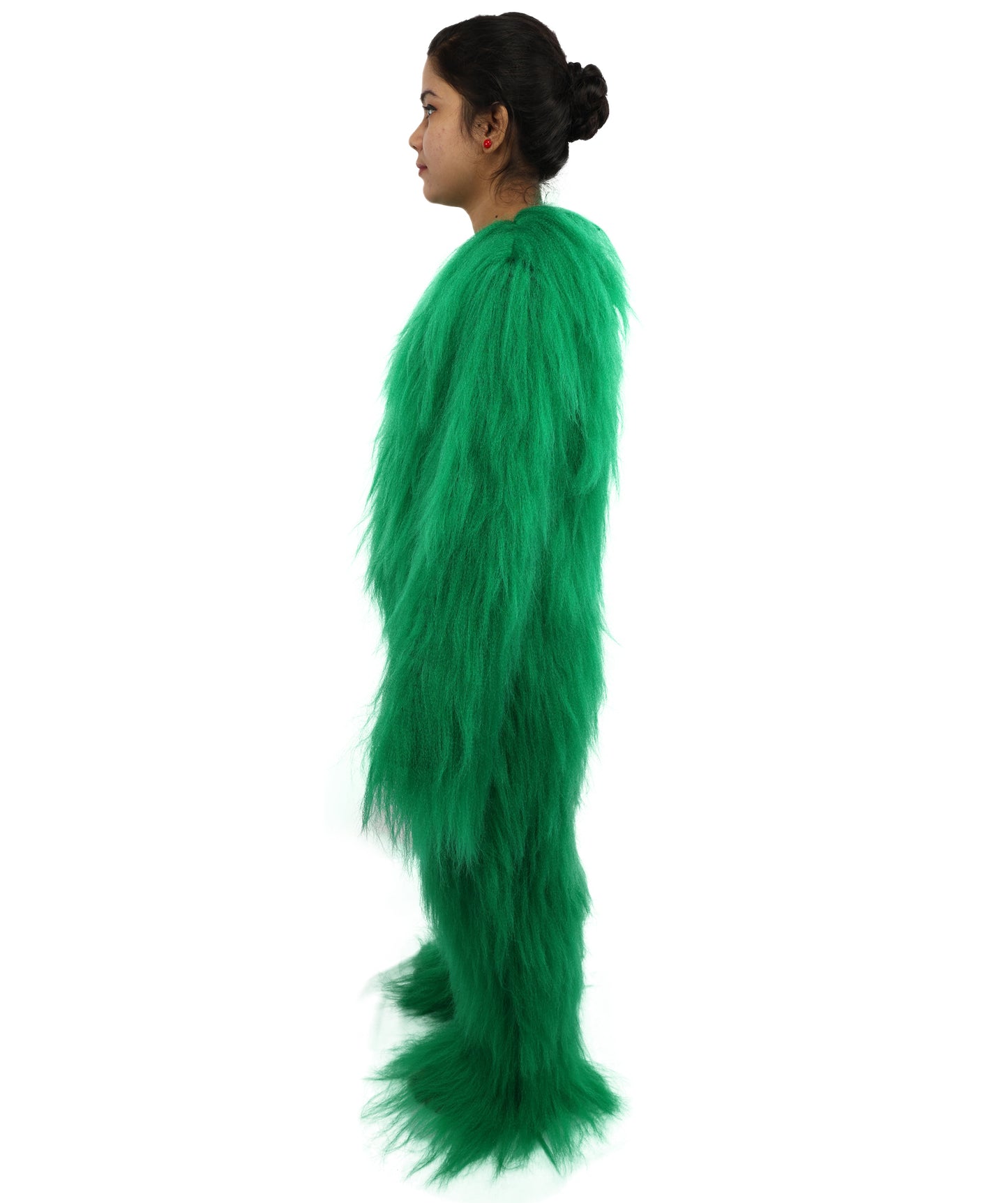 HPO Teen Extreme Hairy Person Costume Bundle & Mask Set - Full-Body Hair Suit Extra-Long Costume Wig for Halloween, Cosplay & Parties - Multiple Color Options