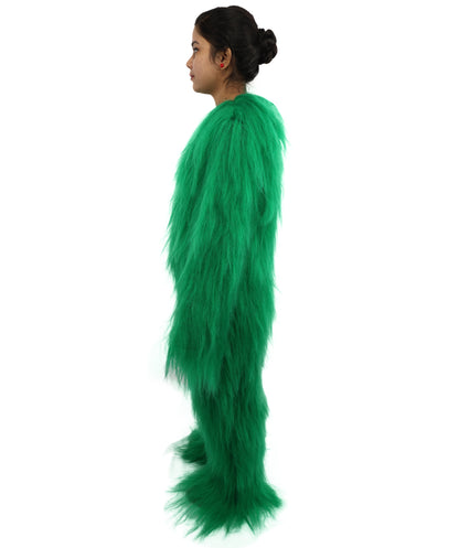 HPO Teen Extreme Hairy Person Costume Bundle & Mask Set - Full-Body Hair Suit Extra-Long Costume Wig for Halloween, Cosplay & Parties - Multiple Color Options