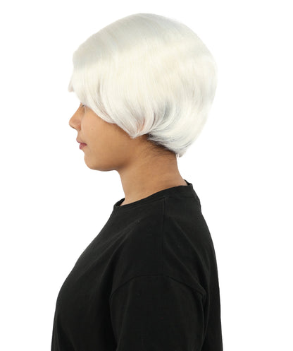 HPO Adult Women’s 10-Inch Short Wig | Multiple Color Options | Celebrity Hairpiece for Costume, Cosplay, and Themed Parties | Sleek and Modern Hairpiece for Versatile Looks