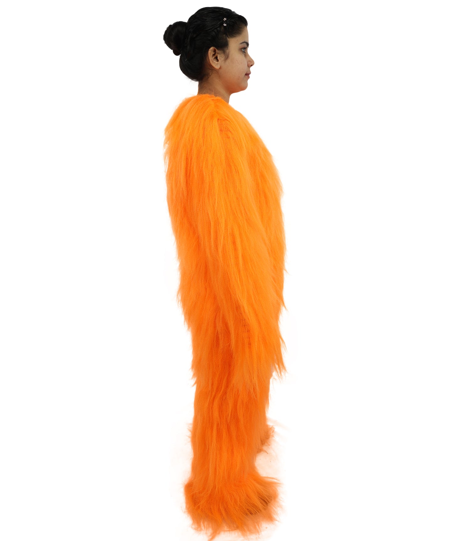 HPO Teen Extreme Hairy Person Costume Bundle & Mask Set - Full-Body Hair Suit Extra-Long Costume Wig for Halloween, Cosplay & Parties - Multiple Color Options