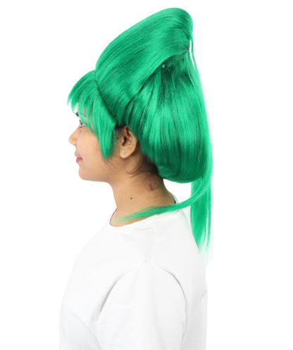 HPO Adult Women's Avant-Garde Bouffant Wig | Multiple Color Options | Create of synthetic fiber, massive smooth updo with micro bangs, breathable base | Party, Halloween, theater, drag, performance, costume events