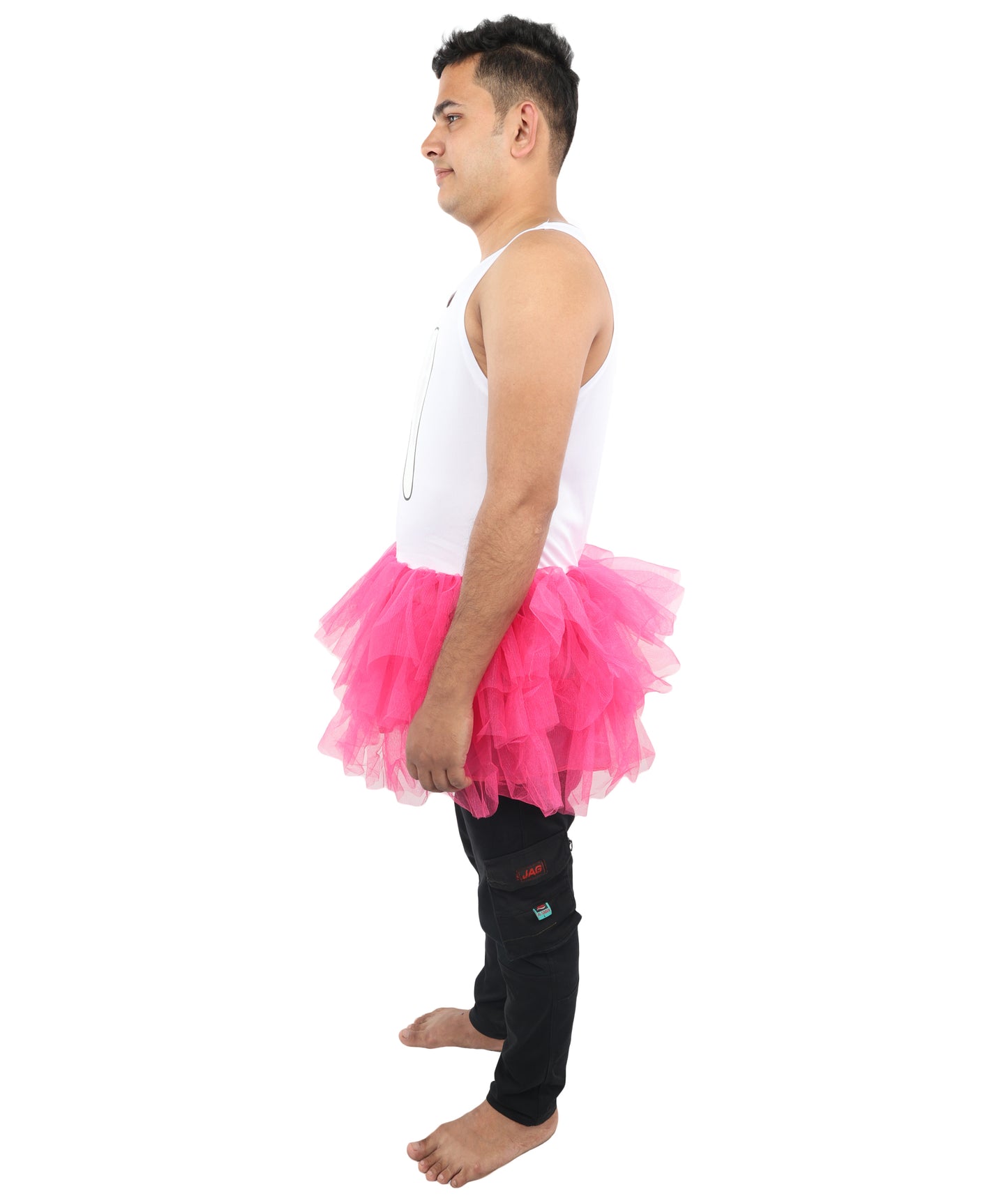 HPO Men's White & Pink Ballet Tutu Costume – Layered  Dance Themes Dress | Ideal for Halloween, Cosplay & Party Events