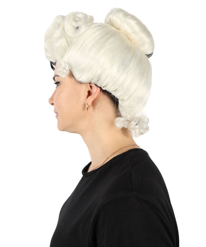 Women's Historical Cosplay Wig | Multicolor Colonial Wig | Premium Breathable Capless Cap