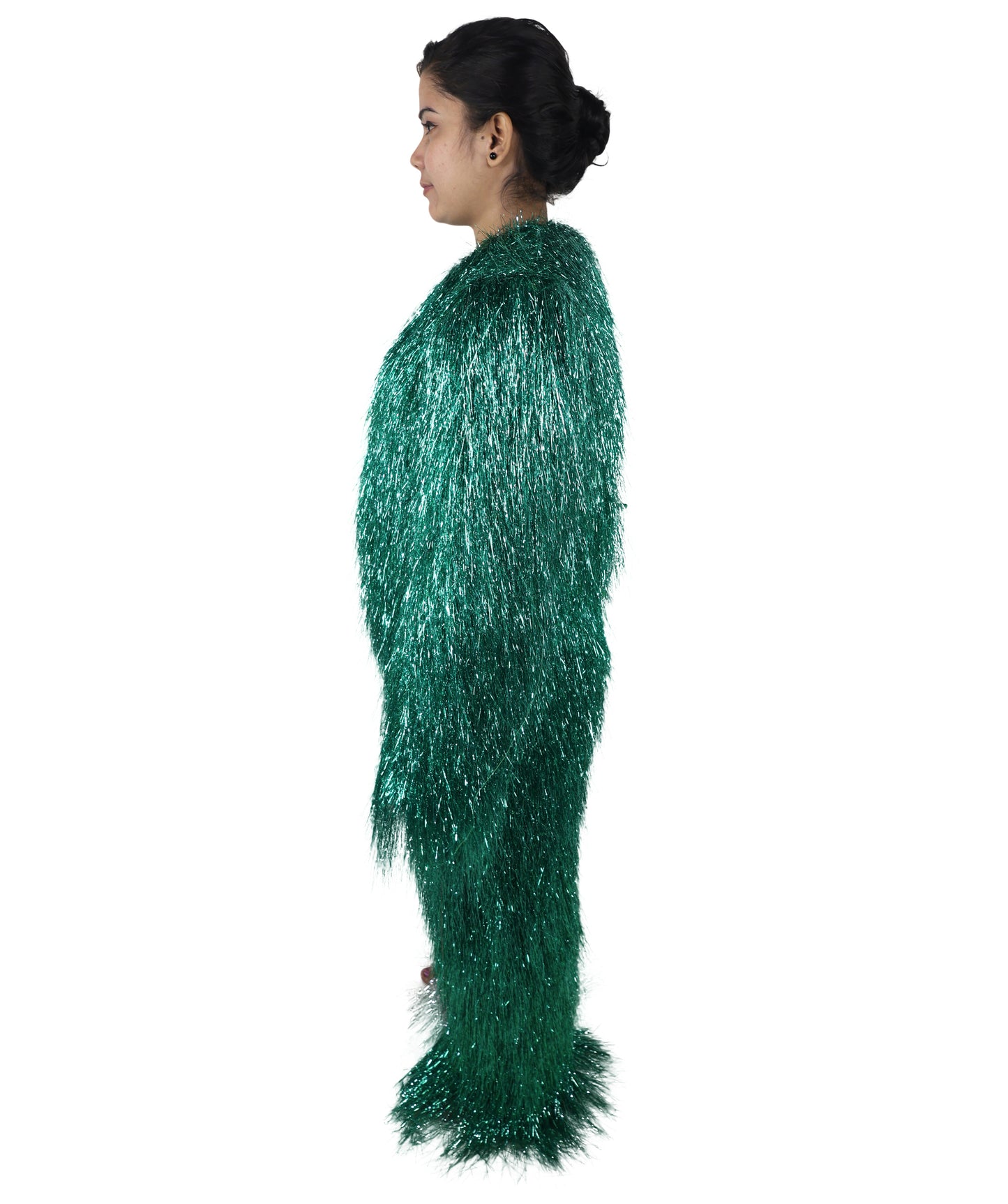 HPO Teen Extreme Hairy Two Part Costume Bundle & Mask Set - Full-Body Hair Suit Extra-Long Costume Wig for Halloween, Cosplay & Parties - Multiple Color Options