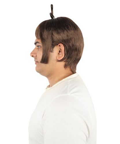 HPO Adult Men's Sleek Blunt Bob Wig | Multicolor Options | Solid color hue, create of synthetic fiber, straight smooth texture with bangs, breathable base | Party, Halloween, theater, drag, performance, costume events