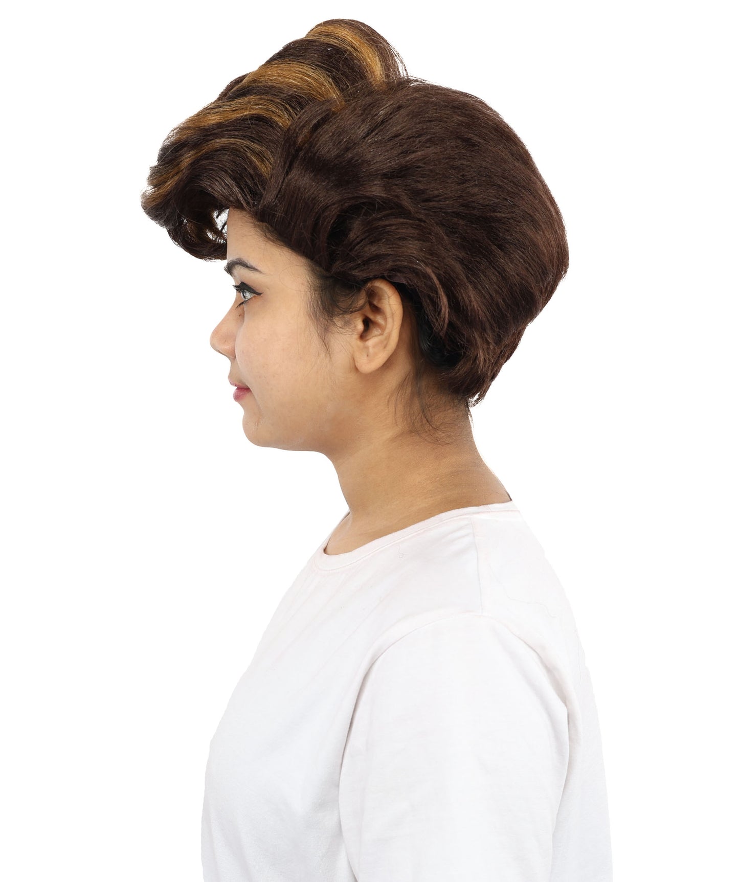 HPO Women's 11-Inch Elegant, Sleek Dark Brown Pixie Cut Wig | Vintage-Inspired Style with Capless Cap | Ideal for Cosplay, Costume, and Themed Parties