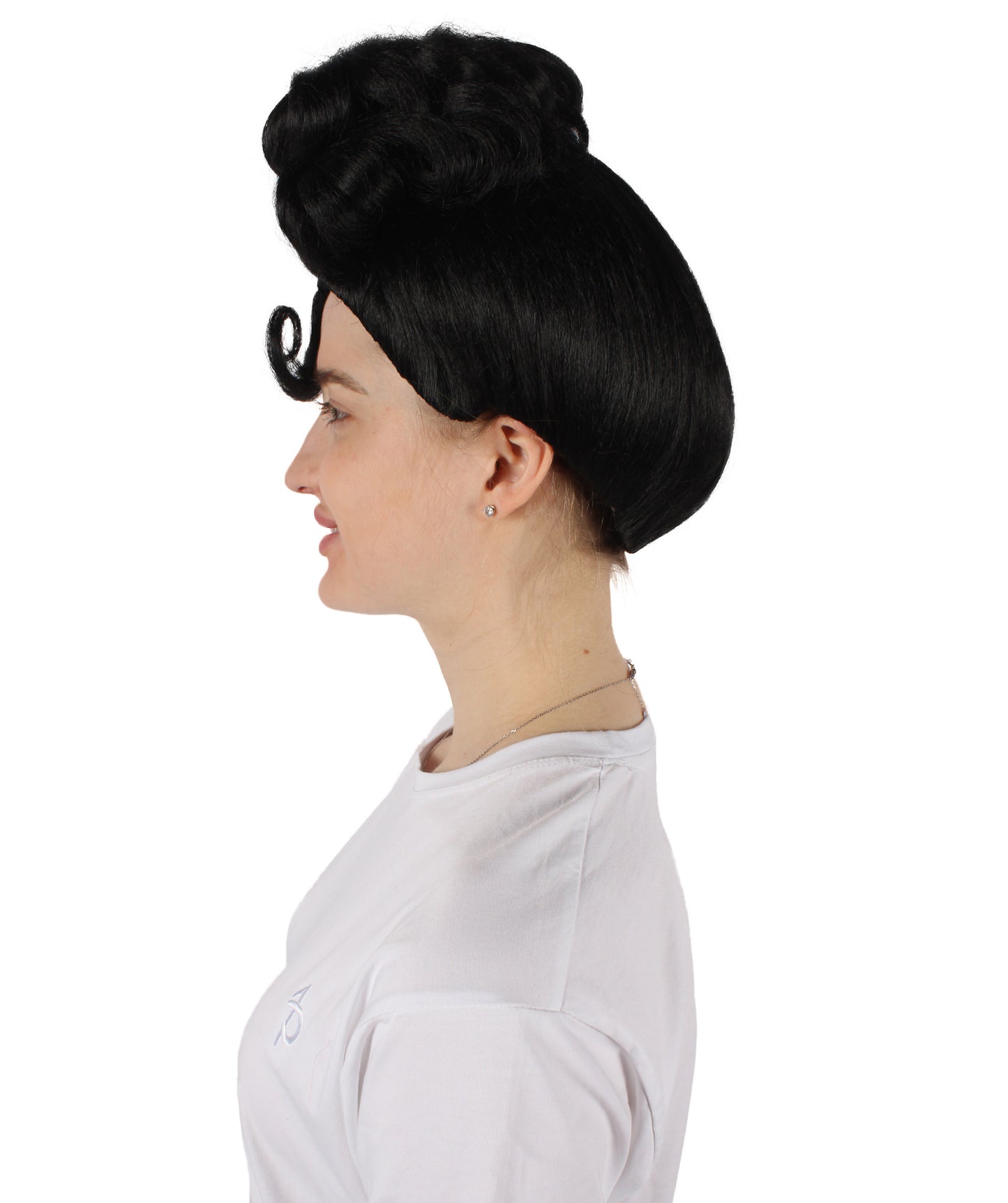  American Singer Black High Bun Wig