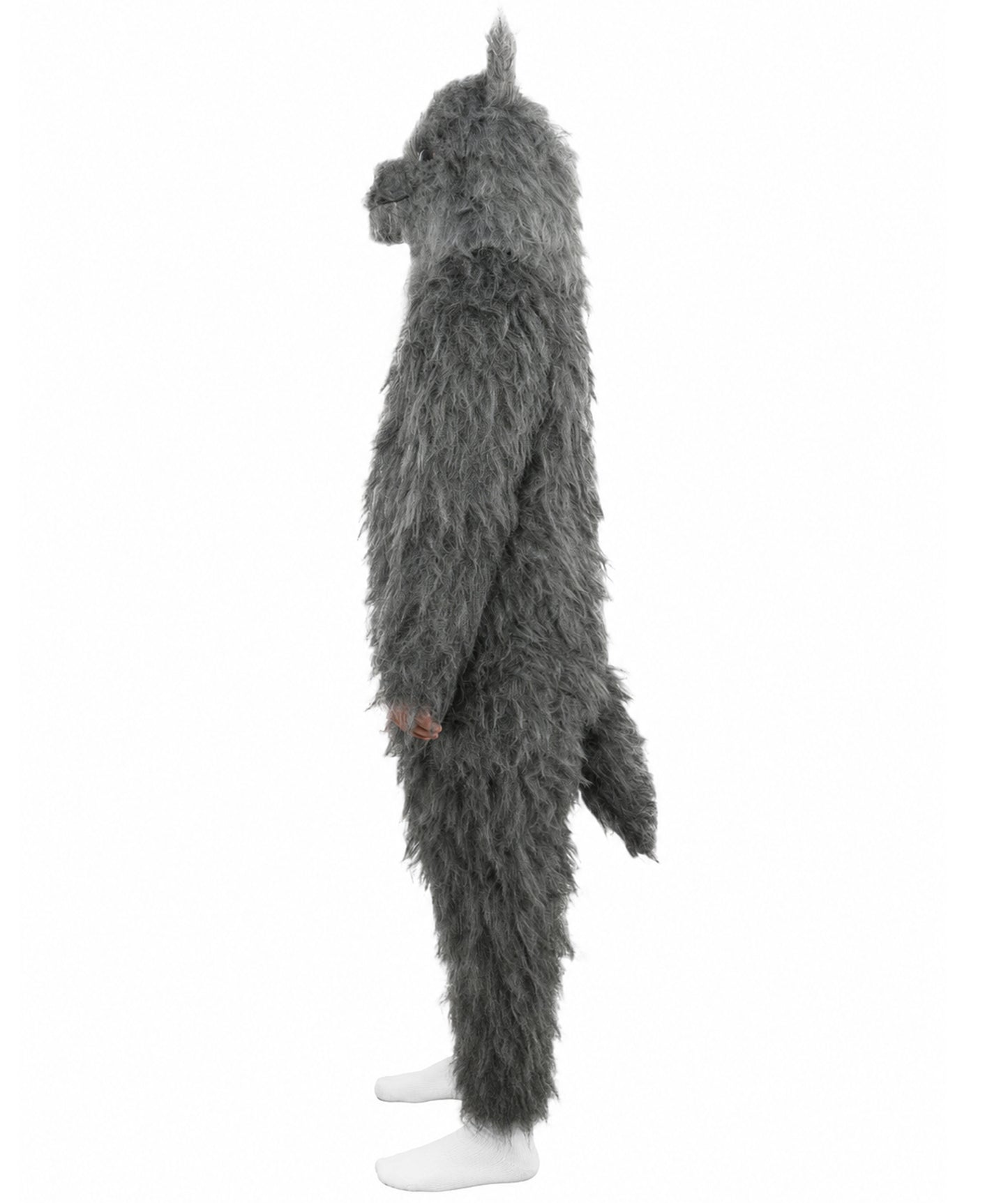 HPO Unisex Dark Grey Wolf Mascot Costume Bundle & Mask Set | Realistic Animal Full Coverage Outfit | Crafted for Parties and Cosplay events