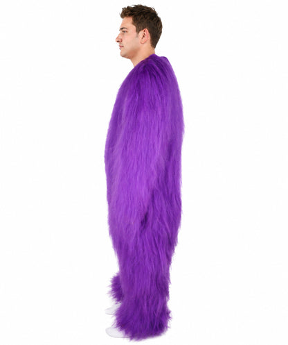 HPO Unisex Extreme Hairy Person Costume, Mask and Bundle - Full-Body Hair Suit Extra-Long Ash Brown Costume Wig for Halloween, Cosplay & Parties