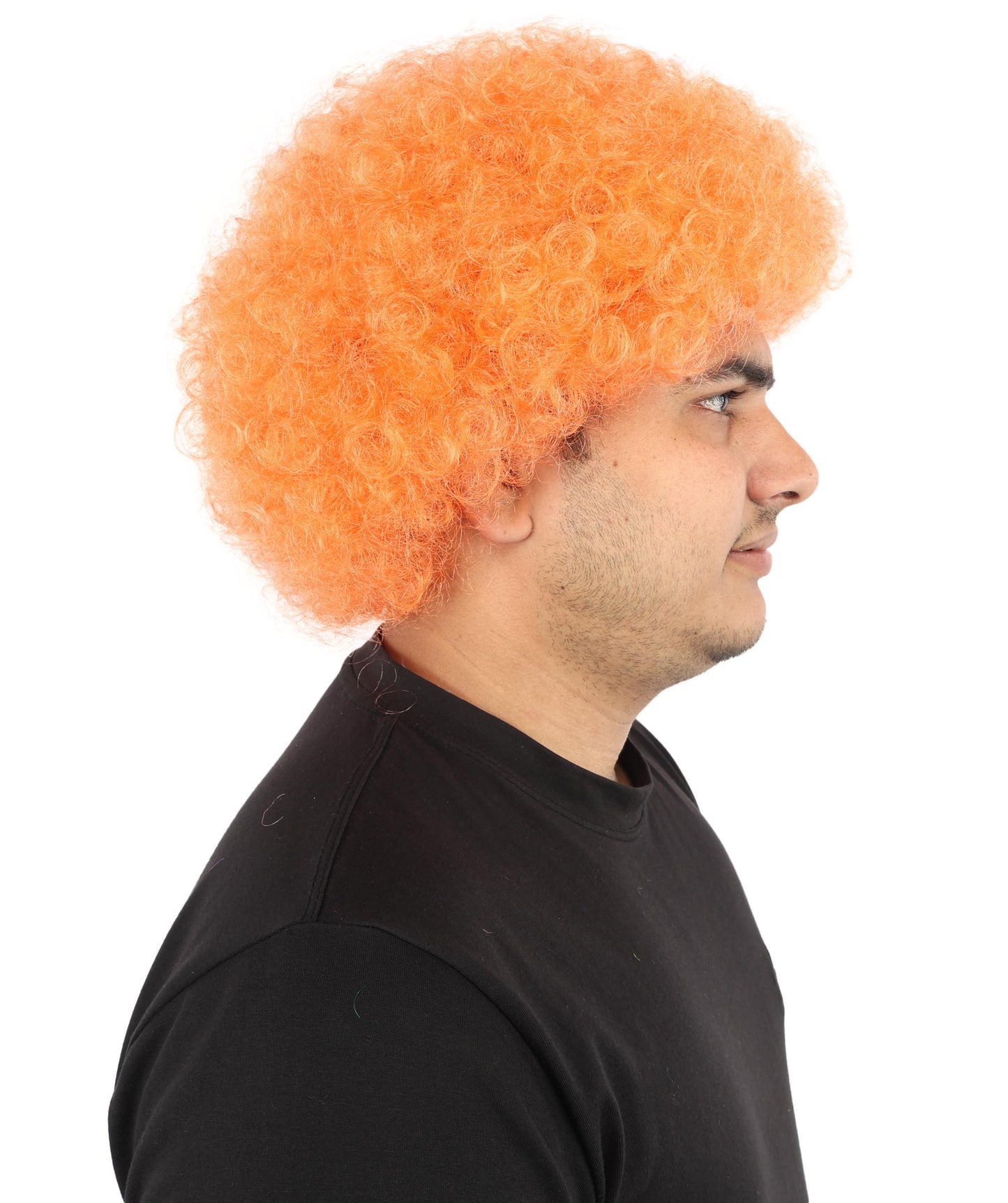 HPO Men's Afro Style Clown Wig with Standard Cap  | Flame-Retardant Synthetic Fiber | Ideal for Parties, Cosplay, and Themed Events