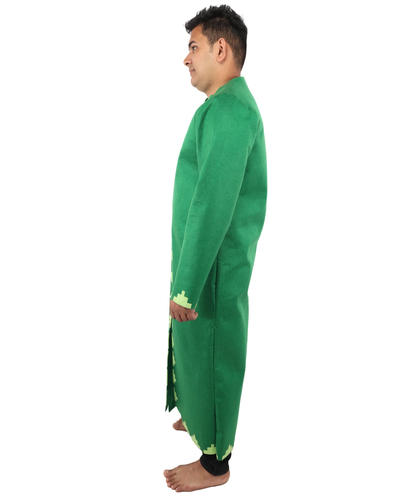 HPO Men’s Pixel Block Performer Green Costume | Block-Inspired Outfit | Cosplay, Halloween, Stage & Themed Party Fun Costume