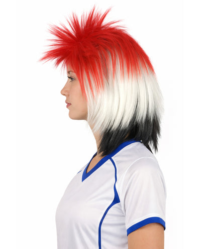 Egypt Flag Sports,80's Mullet Wig | Premium Breathable Capless Cap
