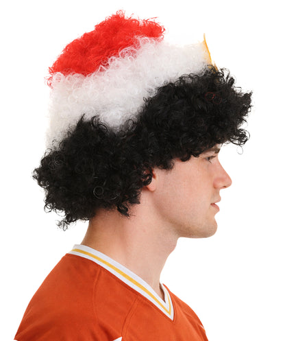 Egypt Flag Sport Afro Wig | Red White Black Wig