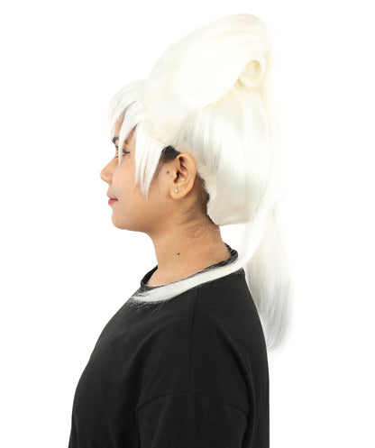 HPO Adult Women's Avant-Garde Bouffant Wig | Multiple Color Options | Create of synthetic fiber, massive smooth updo with micro bangs, breathable base | Party, Halloween, theater, drag, performance, costume events