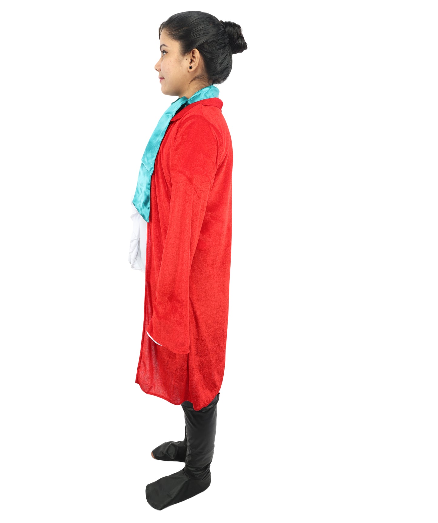HPO Women's Nautical Pirate Captain Multicolor Costume | Jersey and Satin Construction with Neck Muffler and Shoe Covers | Ideal for Halloween, Theater, Drag, and Themed Performance Events
