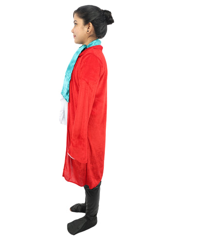 HPO Women's Nautical Pirate Captain Multicolor Costume | Jersey and Satin Construction with Neck Muffler and Shoe Covers | Ideal for Halloween, Theater, Drag, and Themed Performance Events