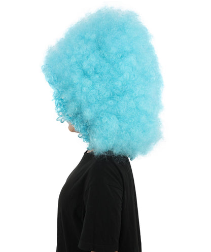 HPO Women's Giant White Glitter Afro Wig | Massive Puffy Sparkle Hair with Silver Sheen, Synthetic Fiber & Breathable Cap | Halloween, Troll Roleplay, 70s Disco Party, Theater & Funny Costume