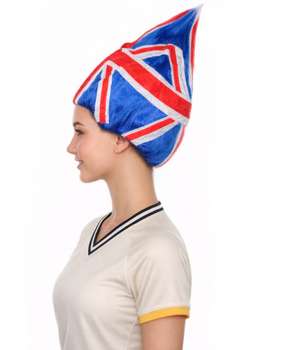 Women's  Flag Troll Wigs |  United Kingdom | Premium Breathable Capless Cap