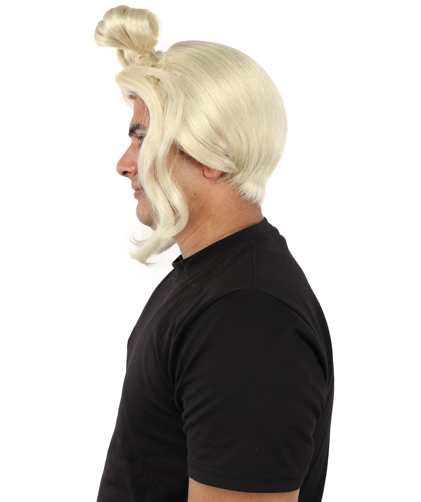 HPO Adult Blonde Double Twin Bun Updo Wig – Raised Hair Design Featuring Smooth Texture | Used for Character Styling, Theme Events, Stage Appearances & Creative Looks