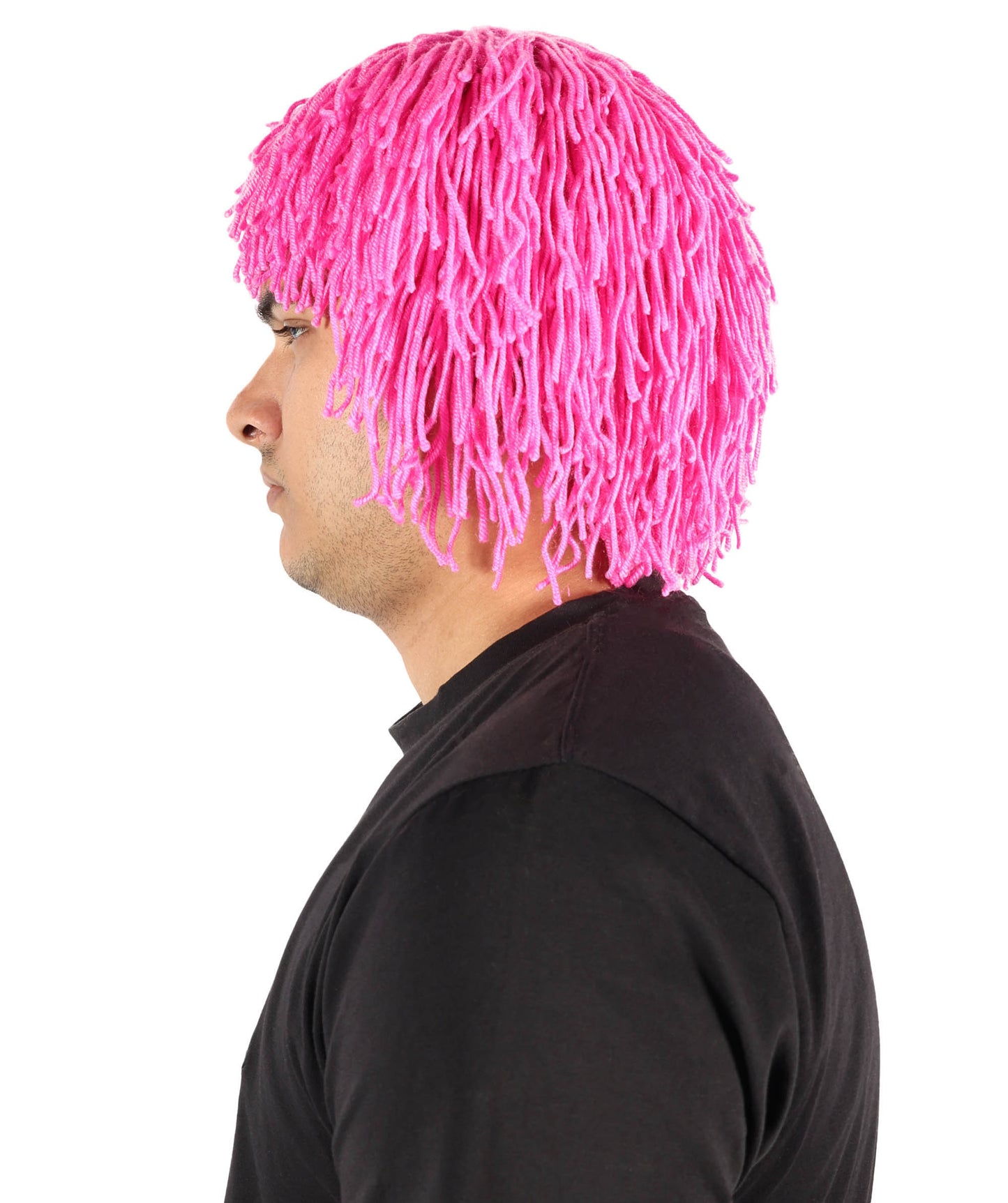 HPO Men's Medium Red Wig | Perfect for Halloween | Flame-retardant Wille Fiber