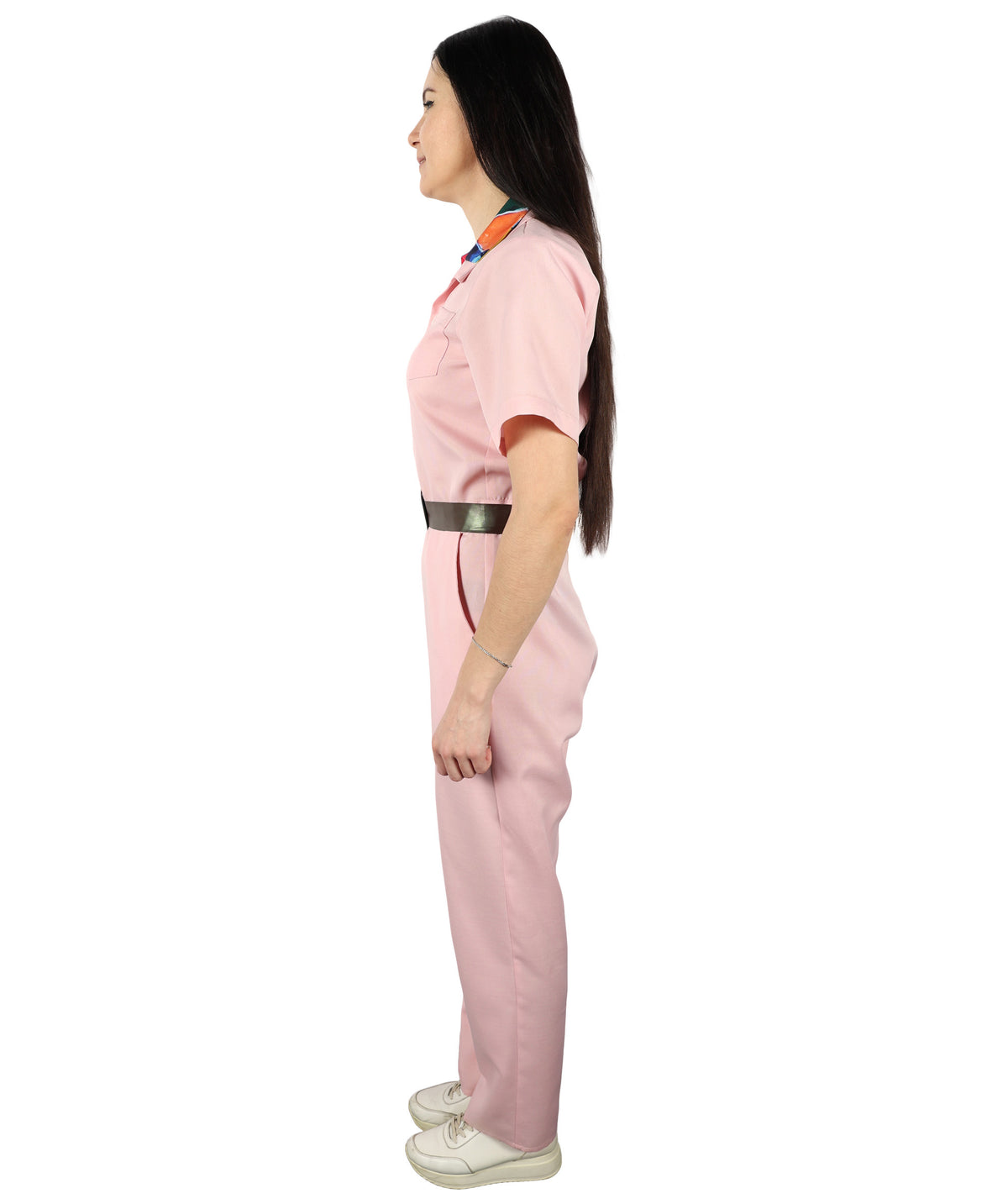 HPO Women's American Action Comedy Movie Character Jody Moreno Pink Jumpsuit, Perfect for Halloween, Flame-retardant Synthetic Fabric