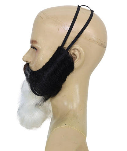 HPO Adult Men’s Realistic Beard & Moustache Set | Human Hair, Hand-Knotted for Film & Theater