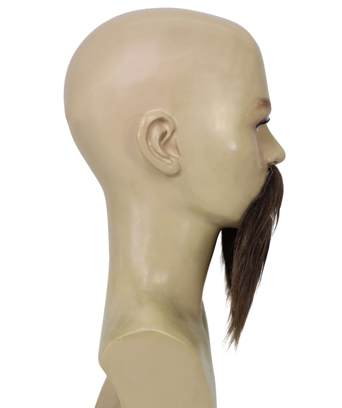 HPO Men Medium Brown Long Beard and mustache – Lightweight Synthetic Fiber, Durable and Reusable, Perfect for Halloween and Themed Events