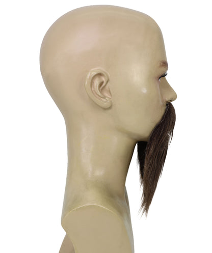 HPO Men Medium Brown Long Beard and mustache – Lightweight Synthetic Fiber, Durable and Reusable, Perfect for Halloween and Themed Events