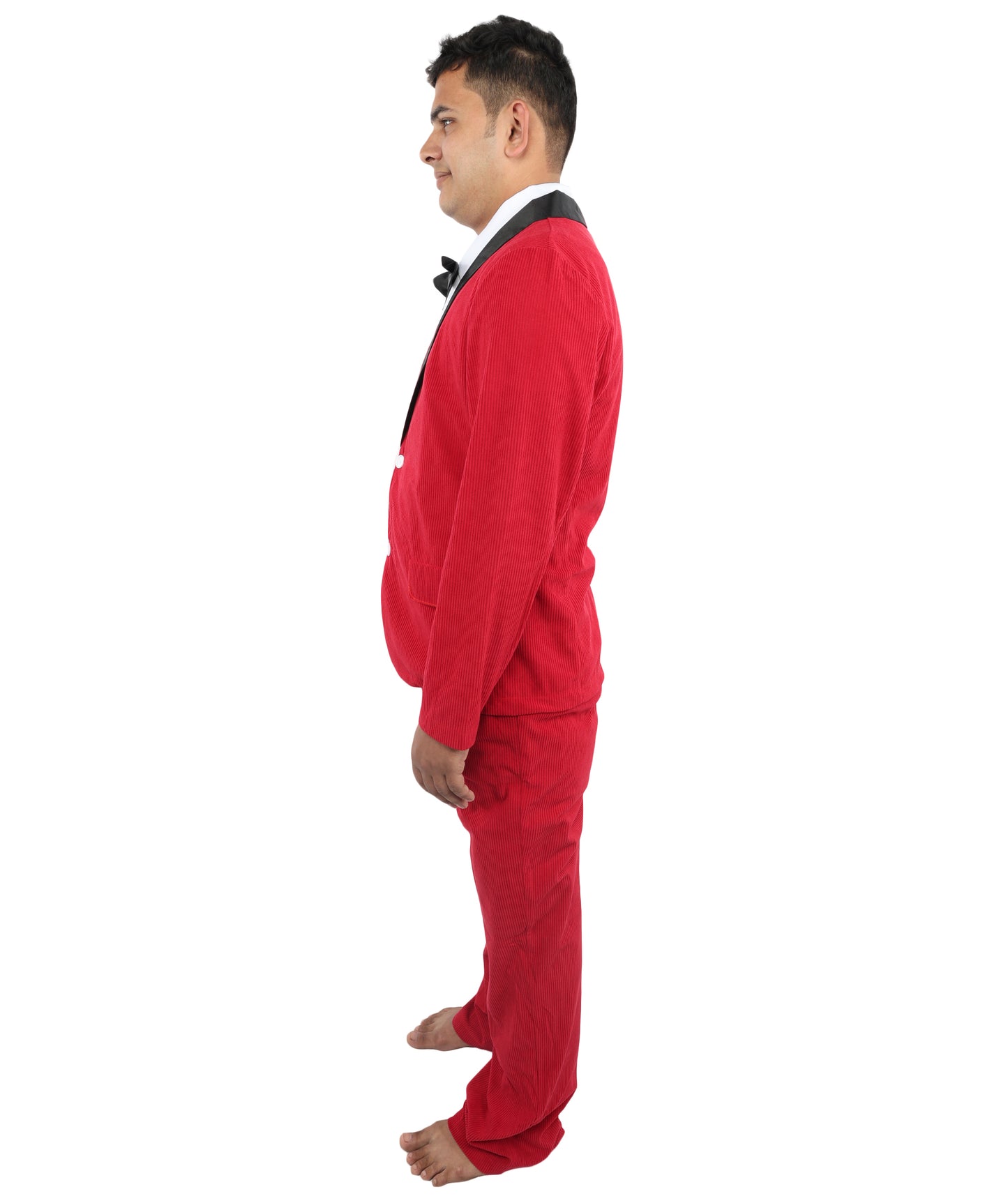 HPO Men's Red Tuxedo Suit Costume  | Formal Top & Pant Cosplay Outfit | Perfect for Halloween Parties & Theme Events