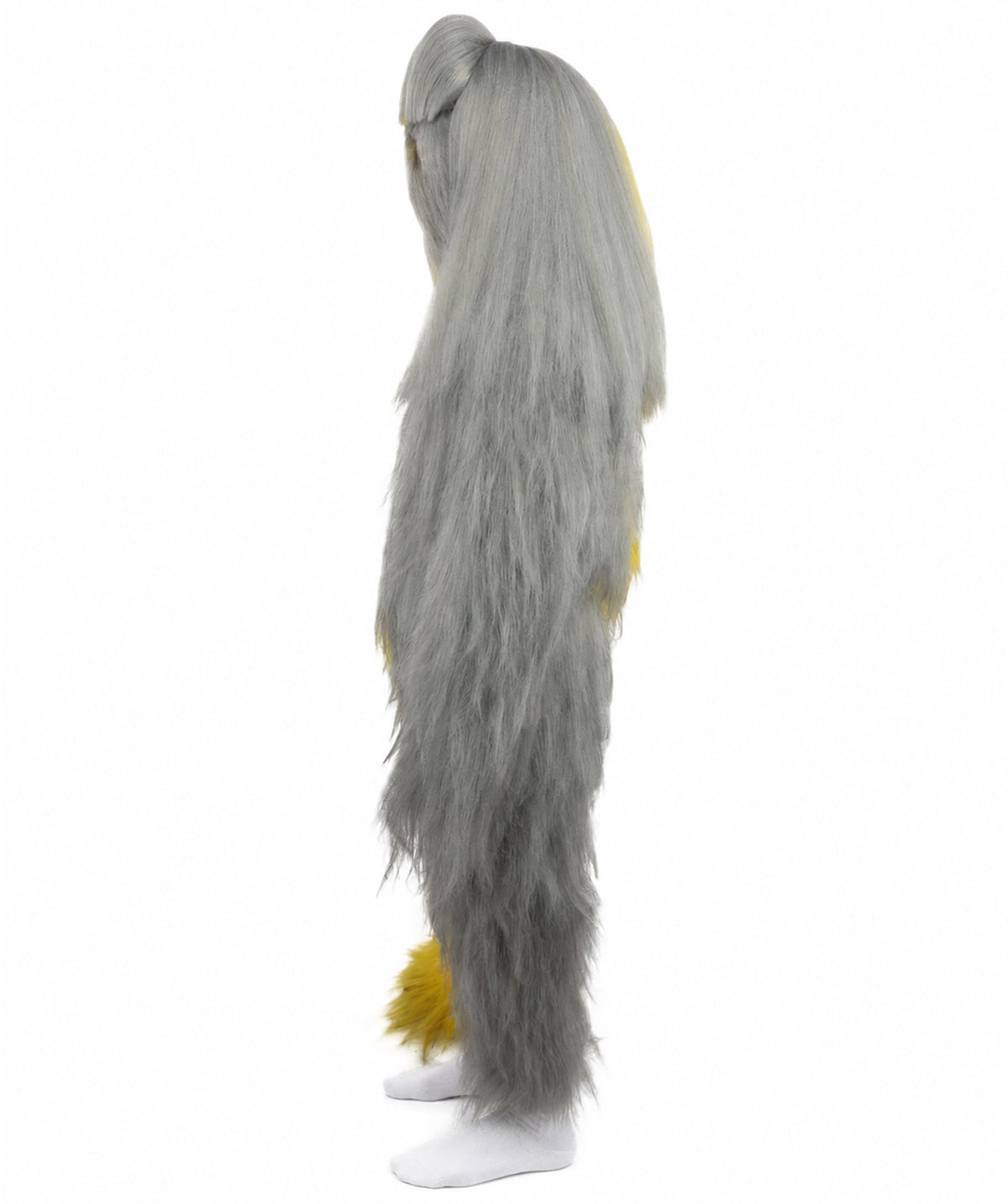 HPO Teen Extreme Hairy Person Two Part Costume, Mask and Bundle Set - Full-Body Hair Suit Extra-Long Costume Wig for Halloween, Cosplay & Parties - Multiple Color Options