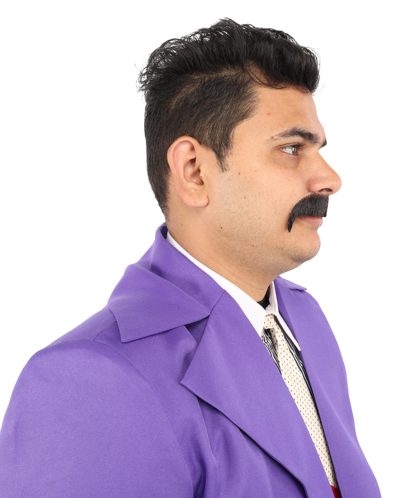 Men's Horseshoe Style Moustache Set | Black Famous Fancy Facial Hair