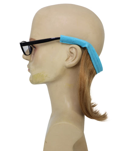 70s 80s Mullet Wig with Eyewear Retainer | Retro Costume Hairpiece for Men and Women | Synthetic Lightweight Party Accessory for Festivals and Theme Events