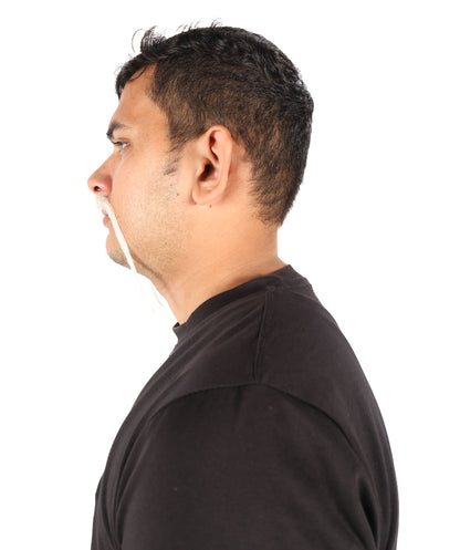 HPO  Men's Chinese Super Villain Fake Human Hair Mustache