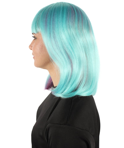 HPO Women's Shoulder Length Bob Wig Collection | Straight Halloween Wig Multiple Color Option | Premium Breathable Capless Cap