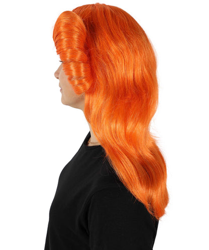 HPO Women's 70's Flick Multiple Color Retro Wig, Flame-retardant Synthetic Fiber
