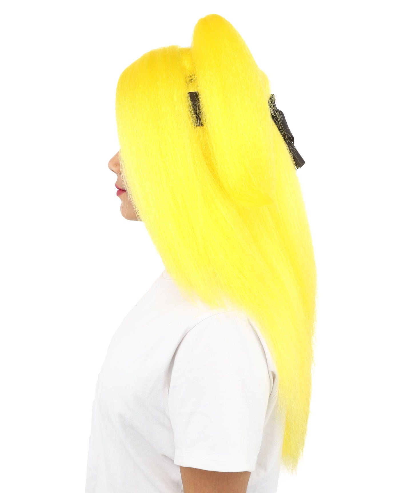 Women's High Ponytail Ninja Wig | Multiple Color Options | Create of synthetic fiber, long straight texture with top-tied fountain, breathable base | Cosplay, Halloween, theater, party, performance, costume events