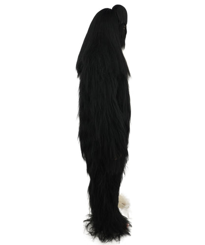 HPO  Extreme Hairy Person Two Part Costume, Mask and Bundle Set - Full-Body Hair Suit Extra-Long Costume Wig for Halloween, Cosplay & Parties - Multiple Color Options