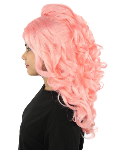 HPO Adult Long 20-Inch Curly Wig | Multiple Color Options | Ideal Cosplay, and Themed Parties | Soft, Natural-Looking, and Easy to Wear