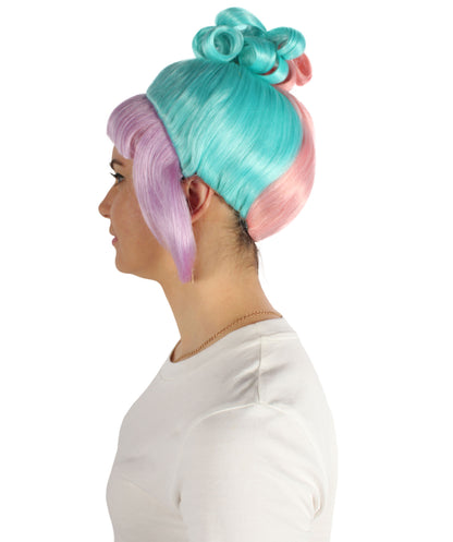 HPO  Women's Halloween Animated Lucy Updo Wig | Multiple Color Options