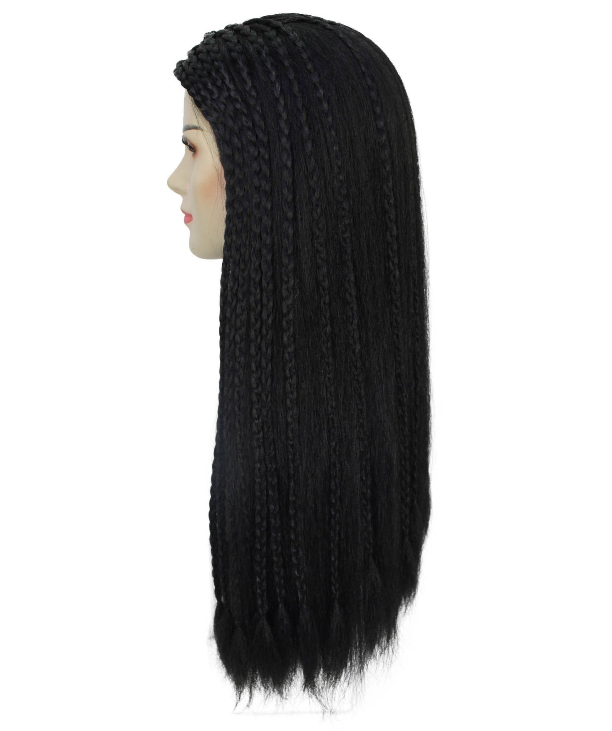 Black Long Afro Braided Wig