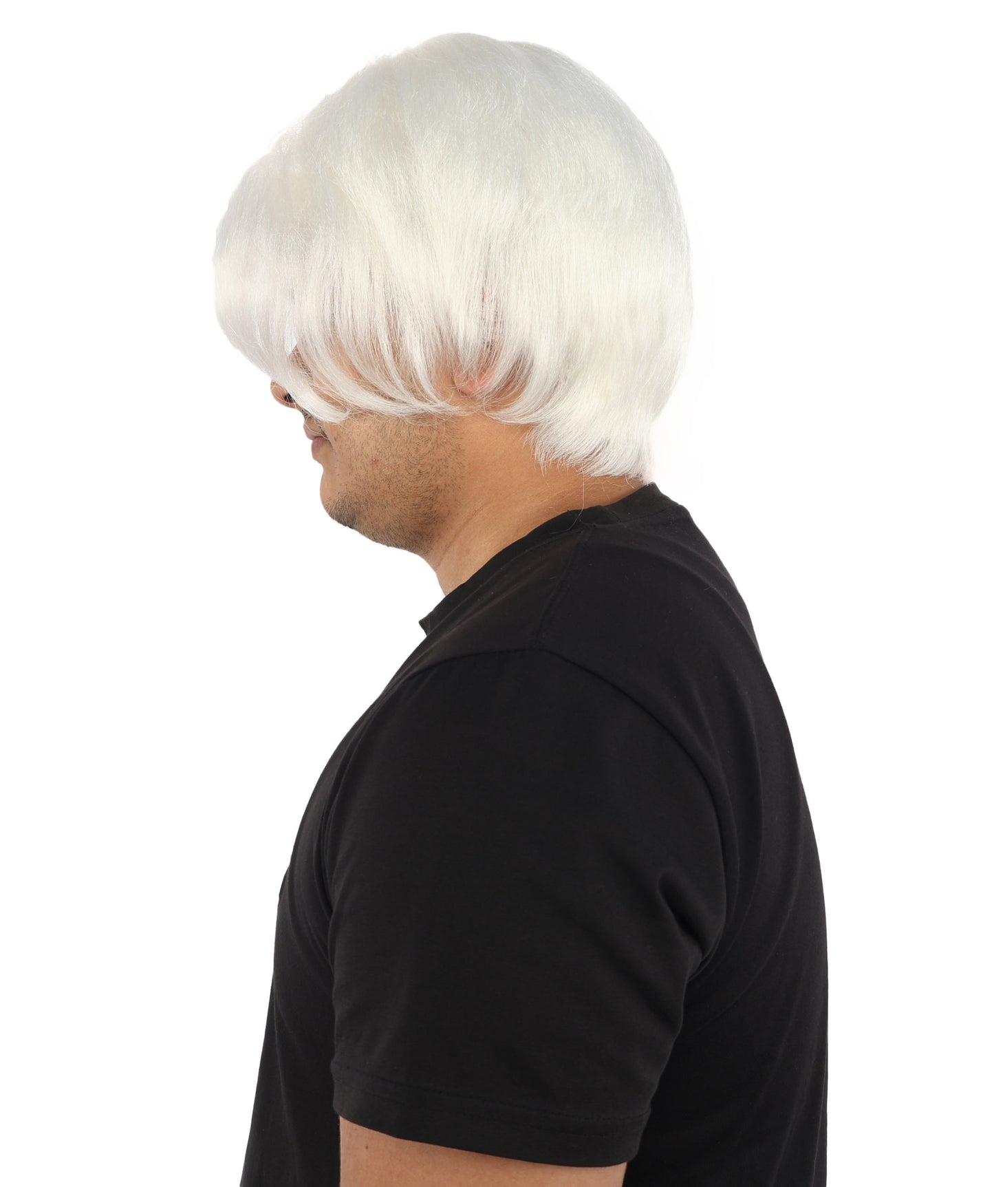 HPO Men’s Blonde Wig with Long Side Bangs  | Flame-retardant Synthetic | Ideal for Cosplay, Halloween & Party Looks