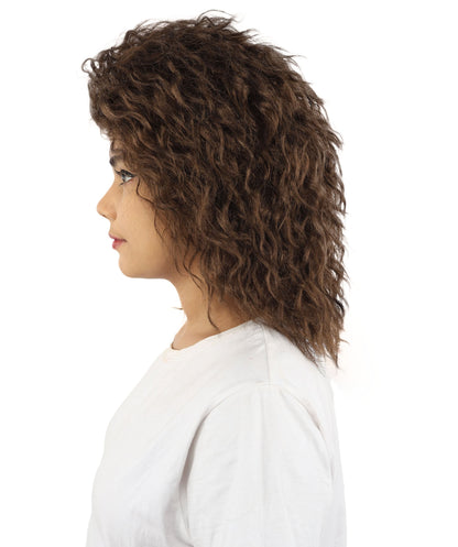 HPO Adult & Teen Women’s 15-Inch Curly Wig | Multiple Color Options | Wavy Voluminous Style | Idal for Costume, Cosplay, and Themed Events