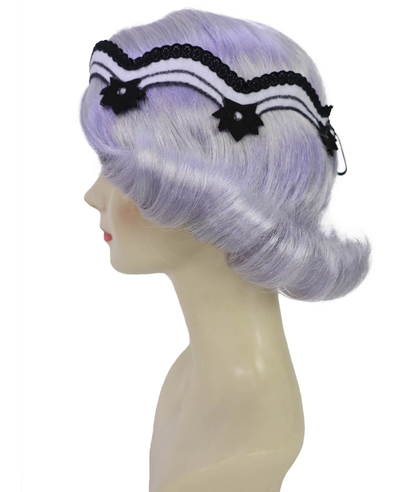 HPO Women's 1920s Flapper Wig with Feather Headband | Short Bob Costume Hair for Gatsby, Speakeasy & Roaring Twenties Parties